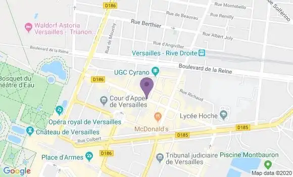 Localisation LCL Agence de Versailles Paroisse