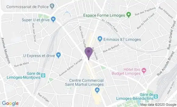 Localisation Banque Populaire Agence de Limoges Carnot Marceau