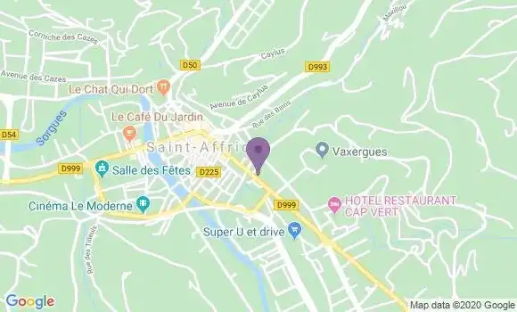 Localisation Société Générale Agence de Saint Affrique