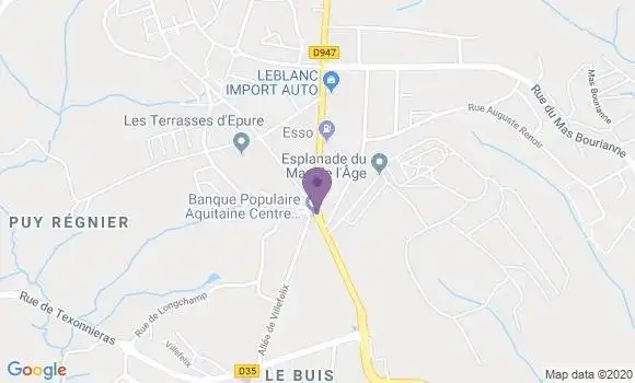Localisation Banque Populaire Agence de Couzeix