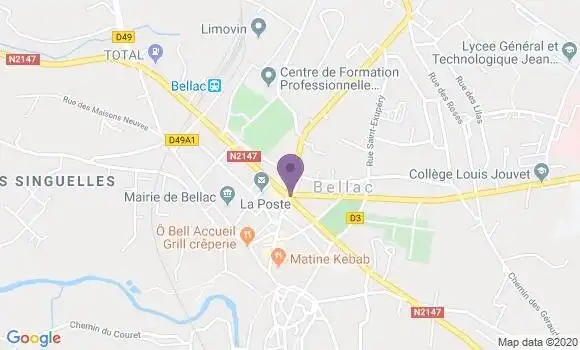 Localisation Banque Populaire Agence de Bellac