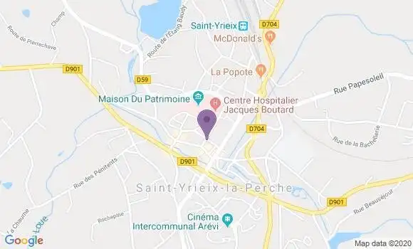 Localisation Banque Populaire Agence de Saint Yrieix la Perche