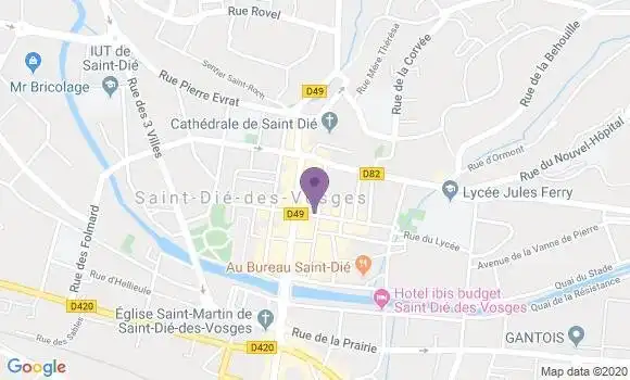 Localisation Banque Populaire Agence de Saint Die