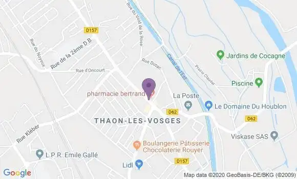 Localisation Banque Populaire Agence de Thaon les Vosges