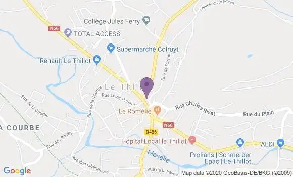Localisation Banque Populaire Agence de Le Thillot