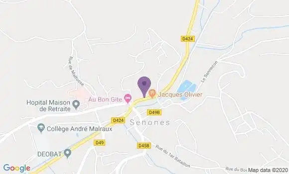 Localisation Banque Populaire Agence de Senones