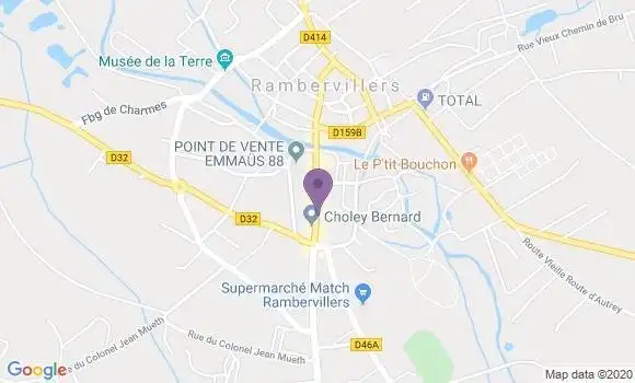 Localisation Banque Populaire Agence de Rambervillers