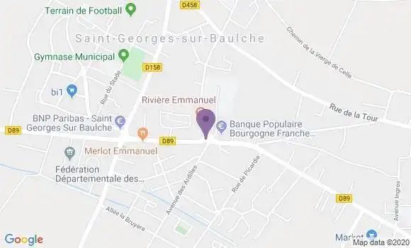 Localisation Banque Populaire Agence de Saint Georges sur Baulche