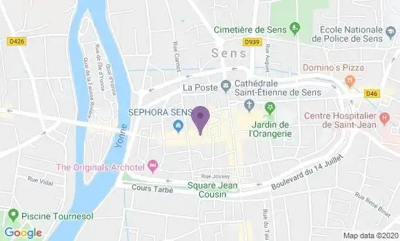 Localisation Banque Populaire Agence de Sens Grande Rue