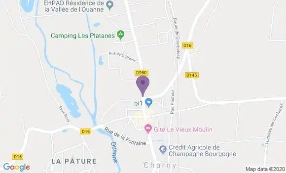 Localisation Banque Populaire Agence de Charny