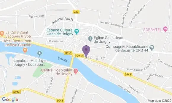 Localisation Banque Populaire Agence de Joigny