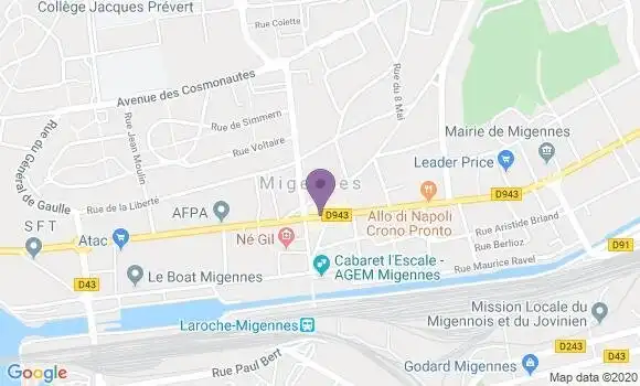 Localisation Banque Populaire Agence de Migennes