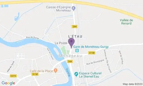 Localisation Banque Populaire Agence de Moneteau