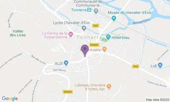 Localisation Banque Populaire Agence de Tonnerre