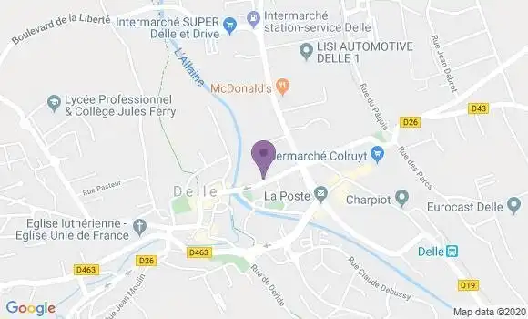 Localisation Banque Populaire Agence de Delle