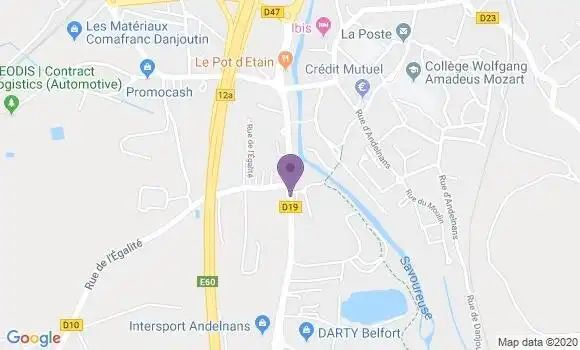 Localisation Banque Populaire Agence de Danjoutin