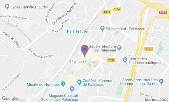 Localisation Banque Populaire Agence de Palaiseau