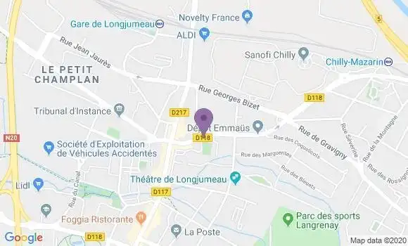 Localisation Banque Populaire Agence de Longjumeau