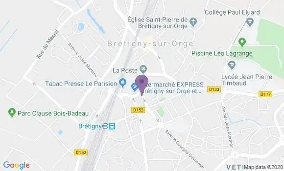 Localisation Banque Populaire Agence de Brétigny sur Orge