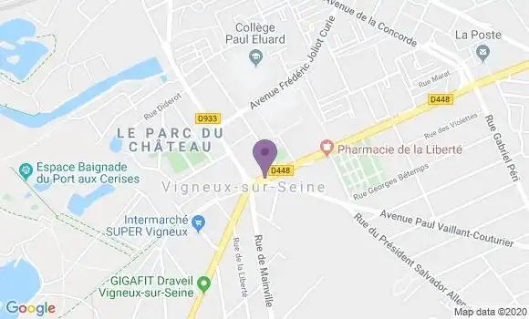 Localisation Banque Populaire Agence de Vigneux sur Seine