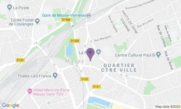 Localisation Banque Populaire Agence de Massy