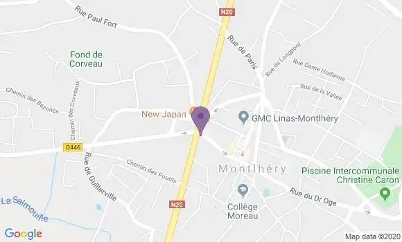 Localisation Banque Populaire Agence de Montlhéry
