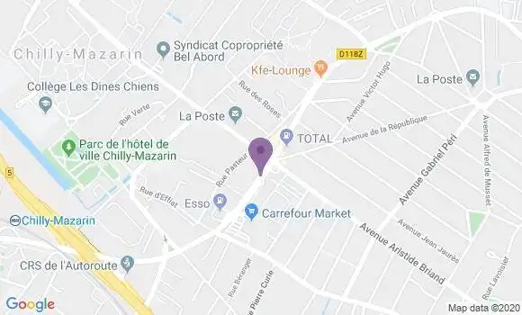 Localisation Banque Populaire Agence de Chilly Mazarin
