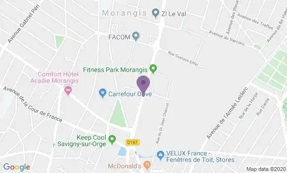 Localisation Banque Populaire Agence de Morangis