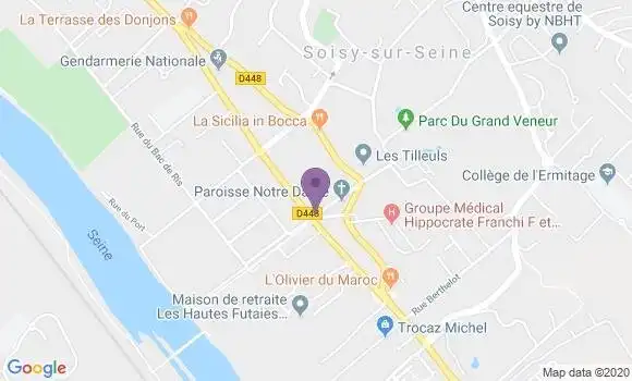 Localisation Banque Populaire Agence de Soisy sur Seine