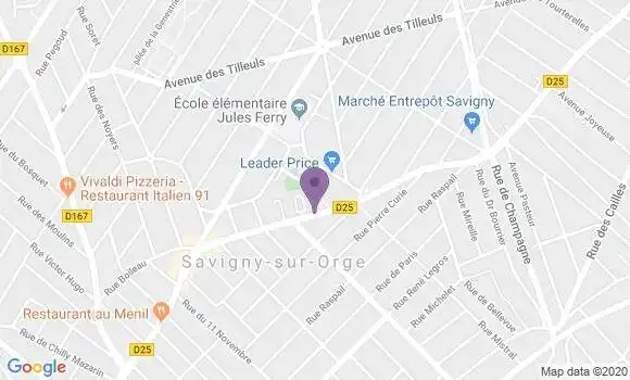 Localisation Banque Populaire Agence de Savigny sur Orge