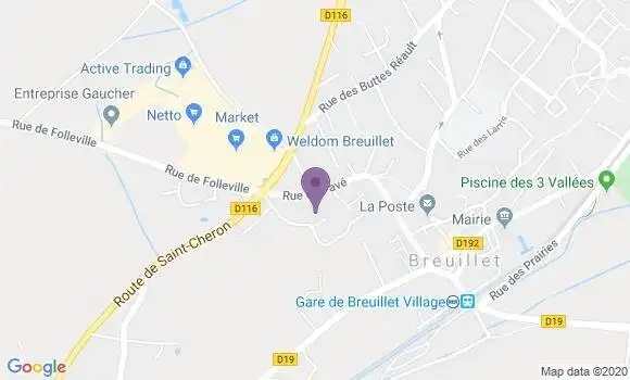 Localisation Banque Populaire Agence de Breuillet