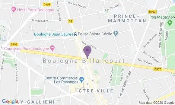 Localisation Banque Populaire Agence de Boulogne Billancourt Principale