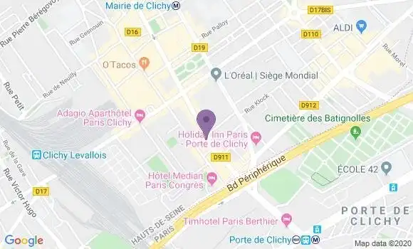 Localisation Banque Populaire Agence de Clichy