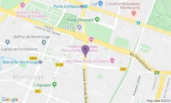 Localisation Banque Populaire Agence de Montrouge