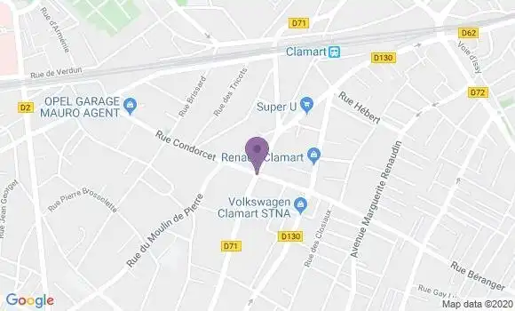 Localisation Banque Populaire Agence de Clamart