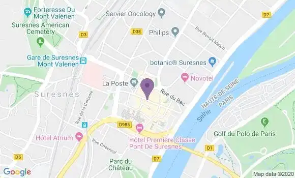 Localisation Banque Populaire Agence de Suresnes Hôtel de Ville