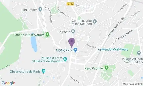Localisation Banque Populaire Agence de Meudon