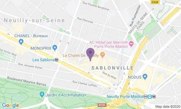 Localisation Banque Populaire Agence de Neuilly sur Seine Marché