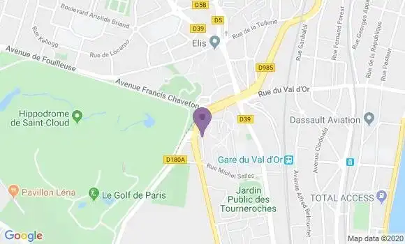 Localisation Banque Populaire Agence de Saint Cloud Val d