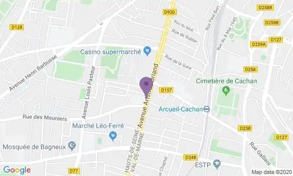 Localisation Banque Populaire Agence de Bagneux N20