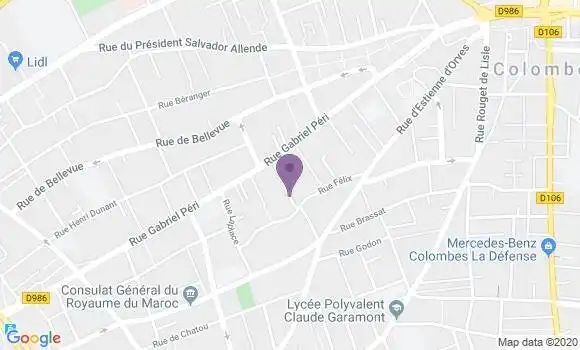 Localisation Banque Populaire Agence de La Garenne Colombes Voltaire