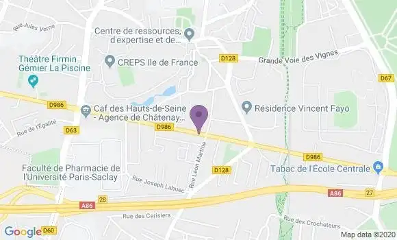 Localisation Banque Populaire Agence de Châtenay Malabry