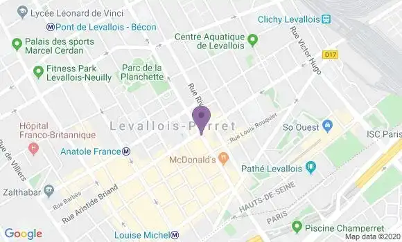 Localisation Banque Populaire Agence de Levallois Perret Hôtel de Ville