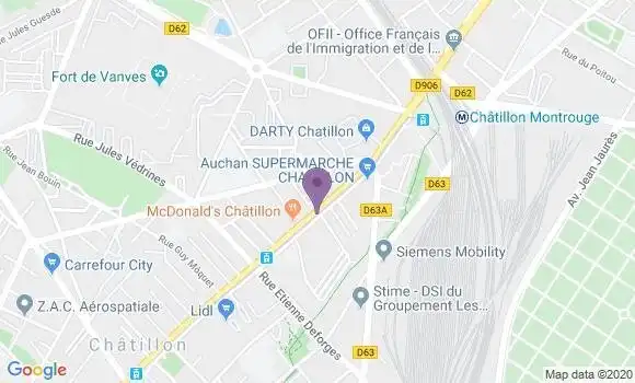 Localisation Banque Populaire Agence de Châtillon Maison Blanche