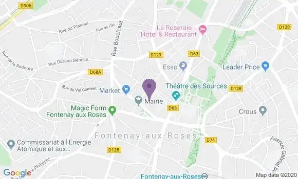 Localisation Banque Populaire Agence de Sceaux
