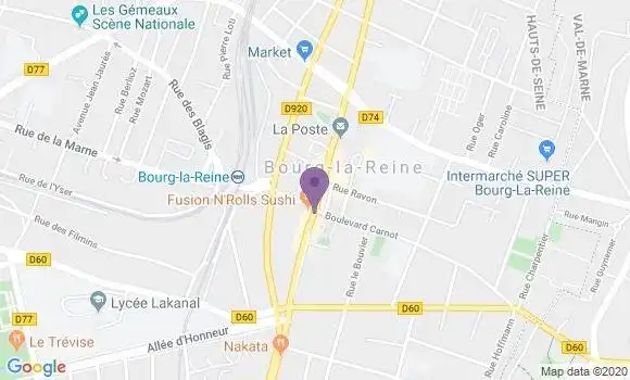 Localisation Banque Populaire Agence de Bourg la Reine