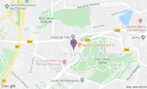 Localisation Banque Populaire Agence de Le Plessis Robinson