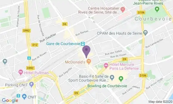 Localisation Banque Populaire Agence de Courbevoie Gare
