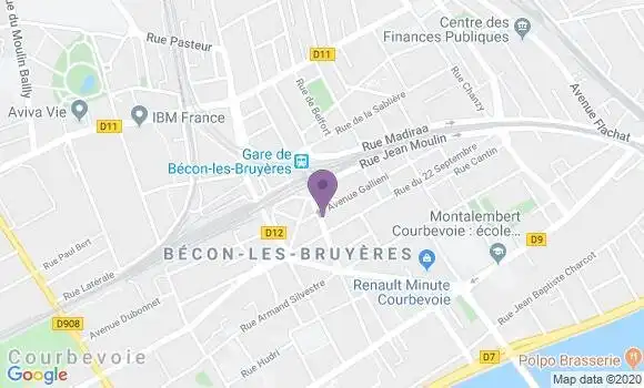 Localisation Banque Populaire Agence de Courbevoie Becon