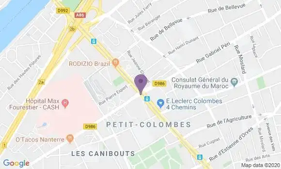 Localisation LCL Agence de Colombes 4 Chemins